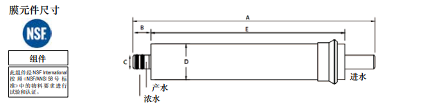 陶氏ro反渗透膜元件TW30-1812-50HR 陶氏ro反渗透膜元件TW30-1812-50HR